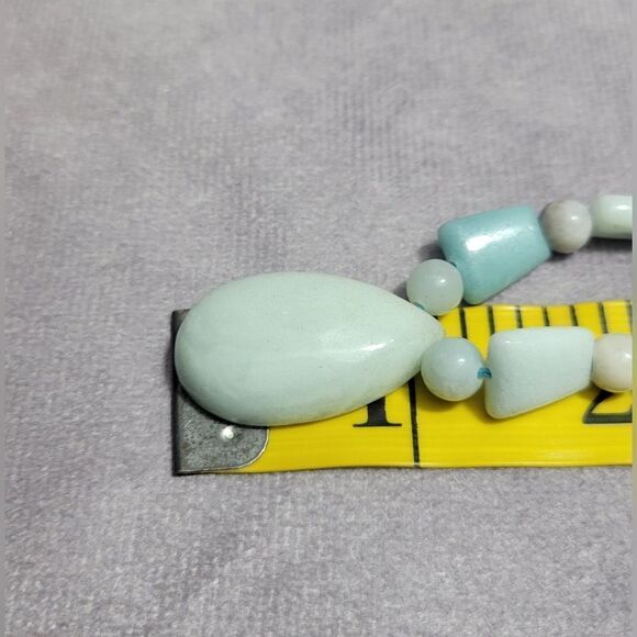 Multi Color Amazonite Beaded Tribal Necklace - Picture 11 of 14